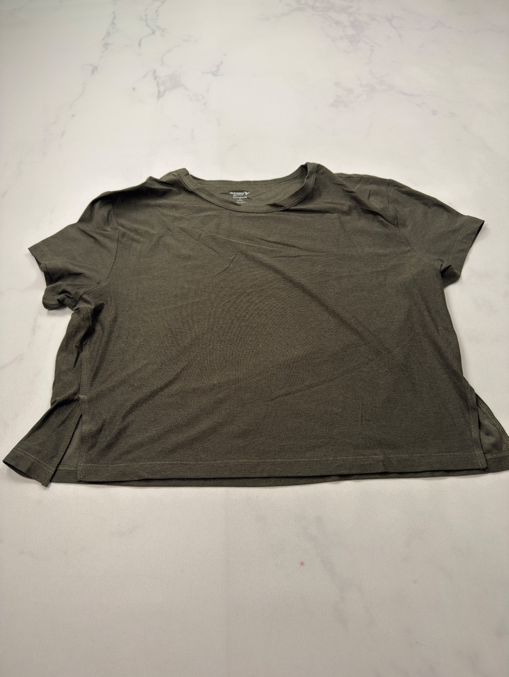 Old Navy Classic Style T Shirt Olive 2000s Minimalist - Womens S